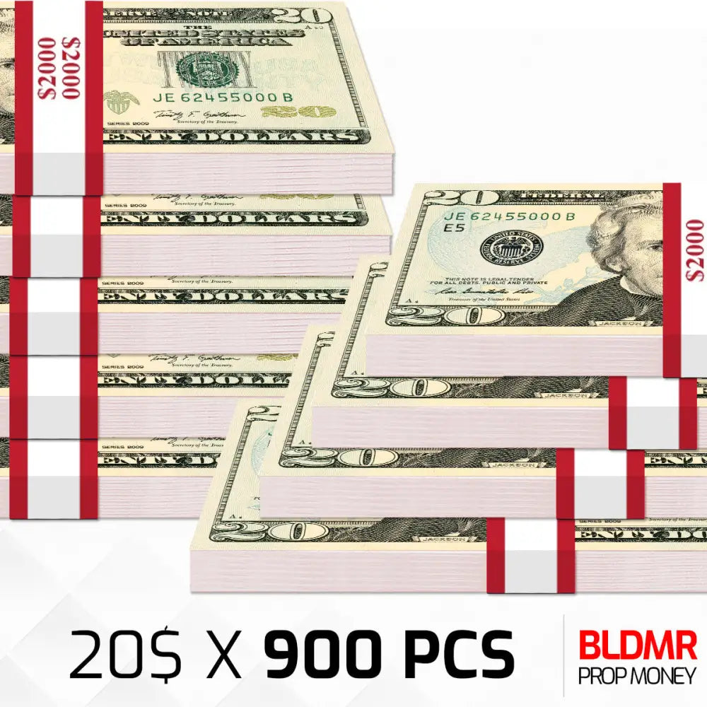 $18.000 Prop Money 900 PCS of $20 | BLDMR Prop Money