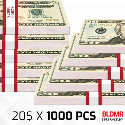 $20.000 Prop Money 1000 PCS of $20 | BLDMR Prop Money