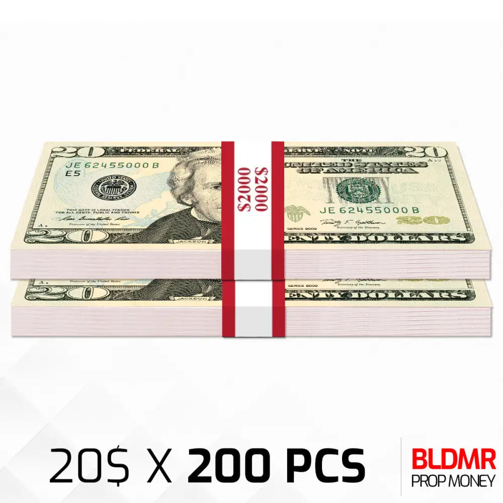 $4.000 Prop Money 200 PCS of $20 | BLDMR Prop Money