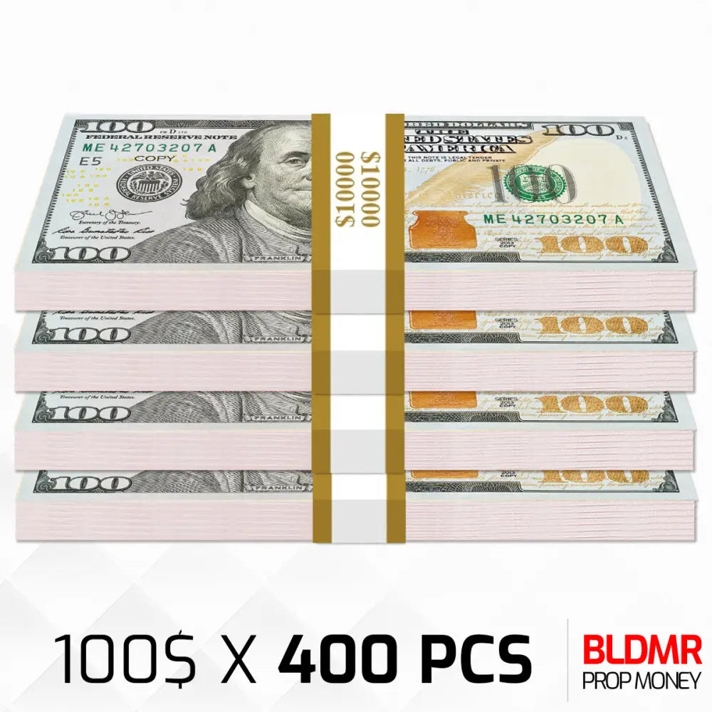 $40.000 Prop Money 400 PCS of $100 | BLDMR Prop Money