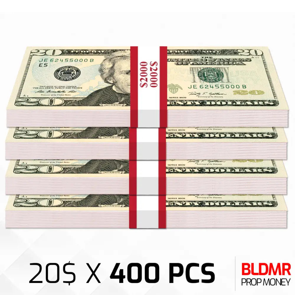 $8.000 Prop Money 400 PCS of $20 | BLDMR Prop Money