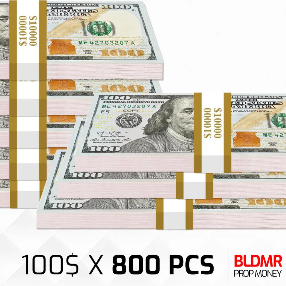 $80.000 Prop Money 800 PCS of $100 | BLDMR Prop Money